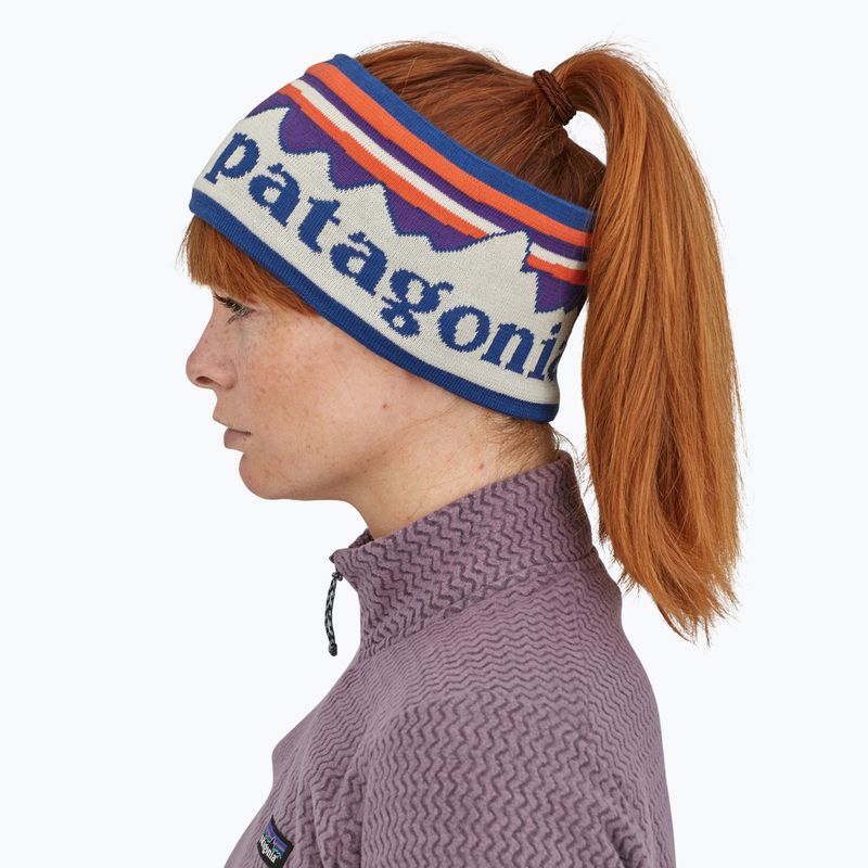 Dámská čelenka  Patagonia Powder Town fitz roy sunrise knit/birch white 3