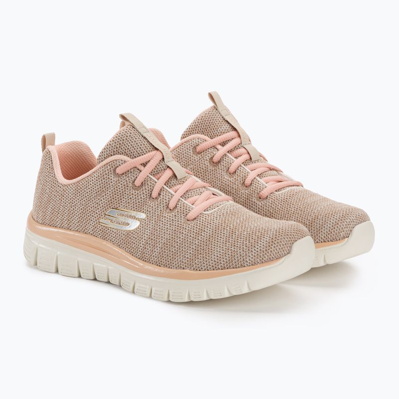 Dámská tréninková obuv SKECHERS Graceful Twisted Fortune natural/coral 4