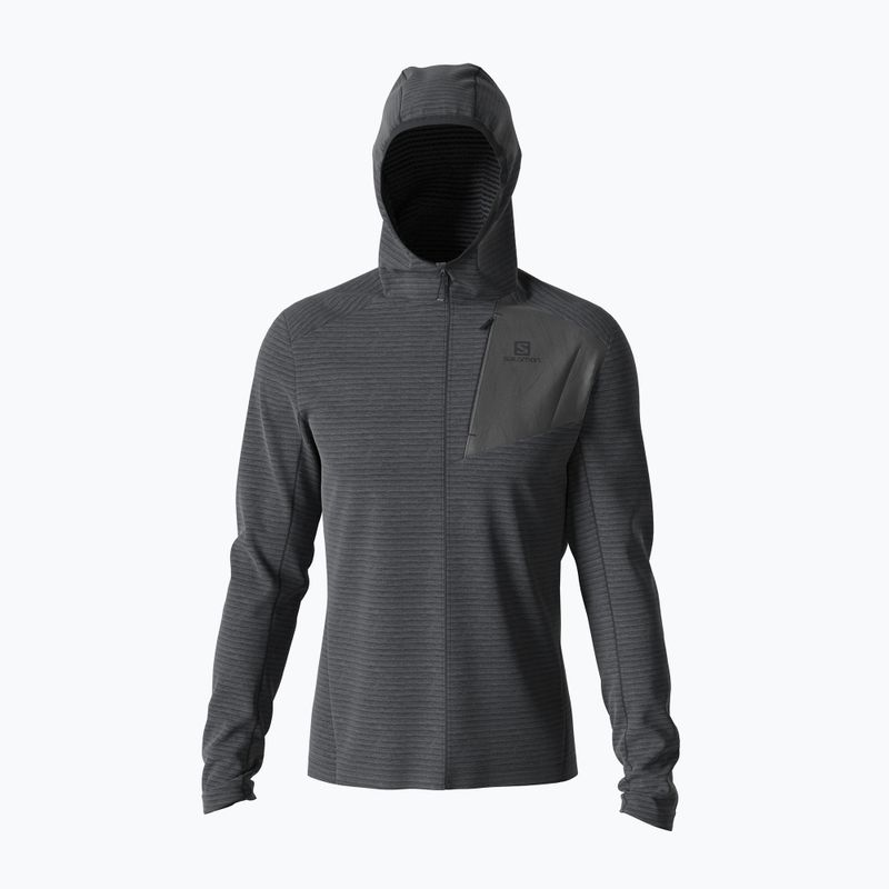 Pánská fleece mikina Salomon Outline FZ Hoodie černá LC1368300 2