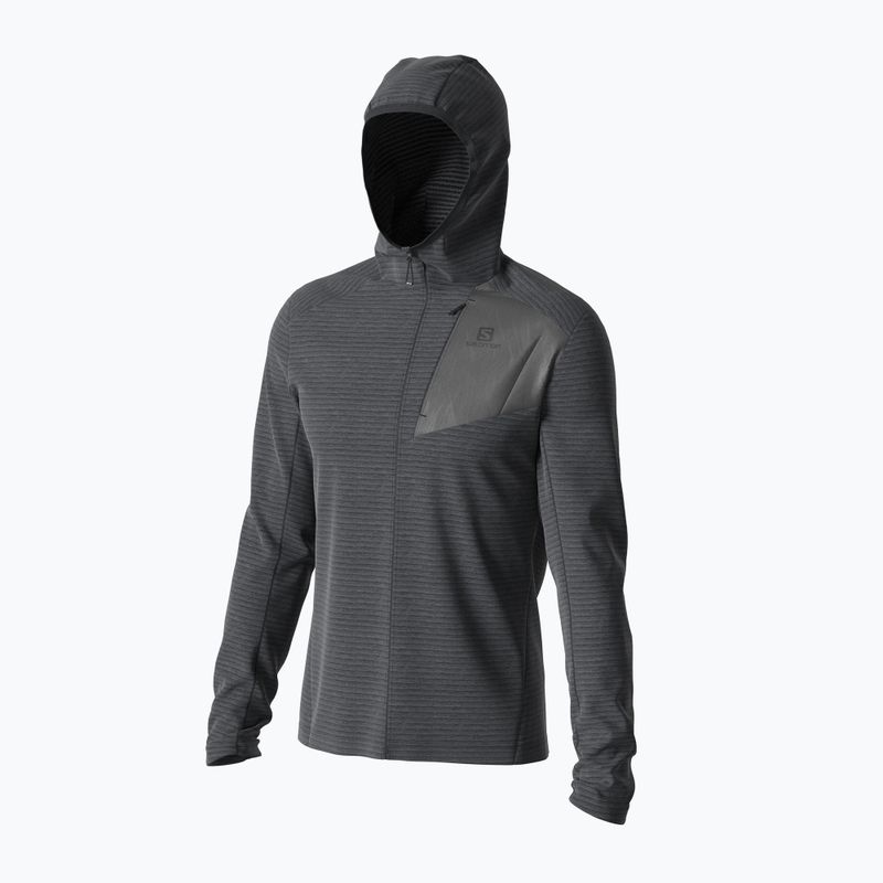 Pánská fleece mikina Salomon Outline FZ Hoodie černá LC1368300 4