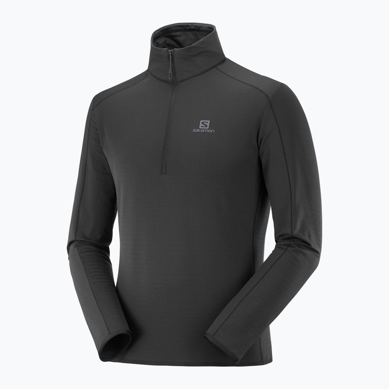 Pánská fleece mikina Salomon Outrack HZ Mid černá LC1369900
