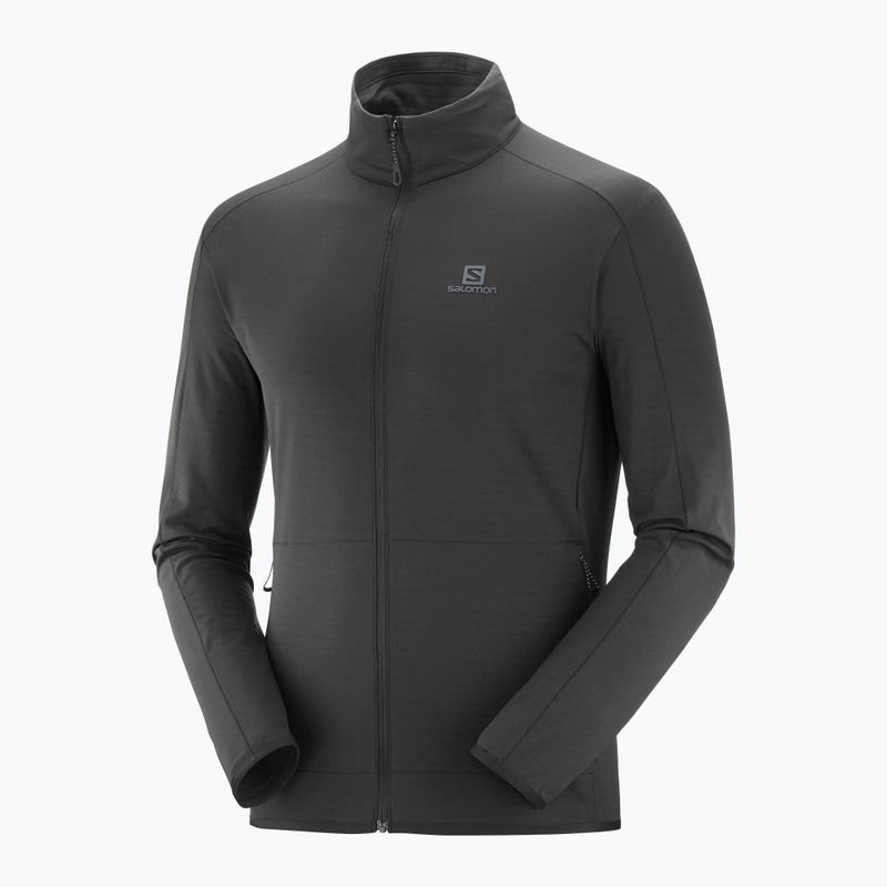 Pánská fleece mikina Salomon Outrack Full Zip Mid černá LC1369200