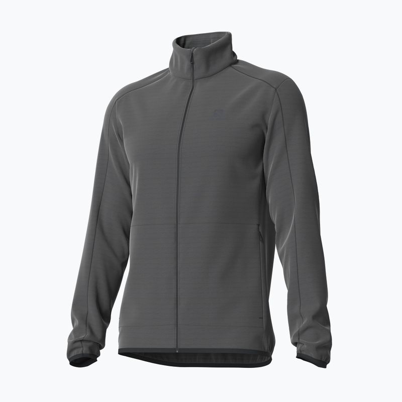 Pánská fleece mikina Salomon Outrack Full Zip Mid černá LC1369200 2