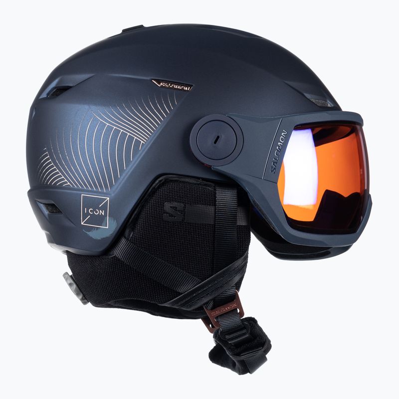 Dámská lyžařská helma Salomon Icon LT Visor Photo Sigma S1-S3 navy blue L41529800 4