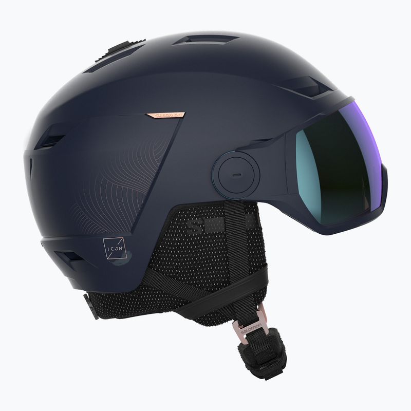Dámská lyžařská helma Salomon Icon LT Visor Photo Sigma S1-S3 navy blue L41529800 10