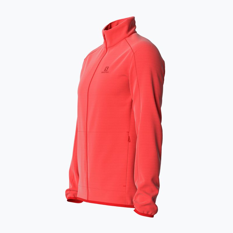 Pánská fleece mikina Salomon Outrack Full Zip Mid oranžová LC1711600 4