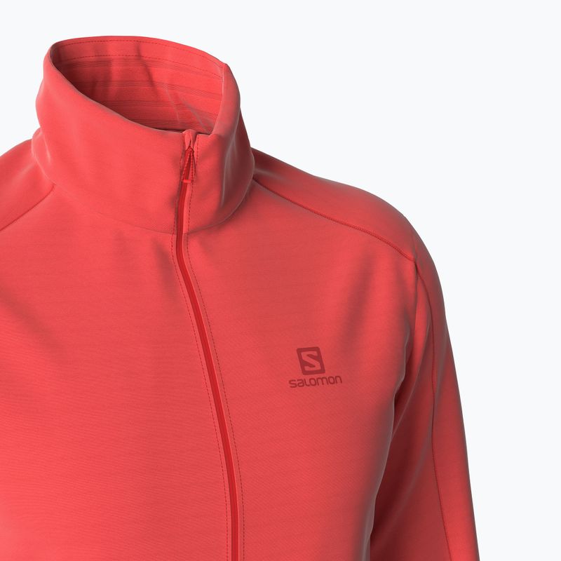 Pánská fleece mikina Salomon Outrack Full Zip Mid oranžová LC1711600 6