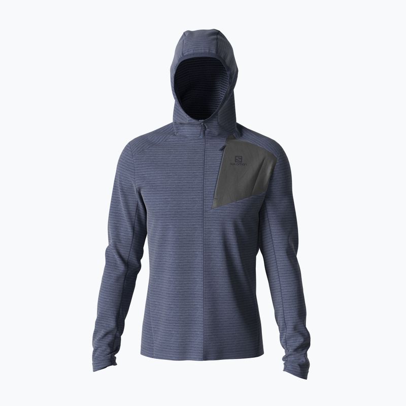 Pánská fleece mikina Salomon Outline FZ Hoodie tmavě modrá LC1712100 2
