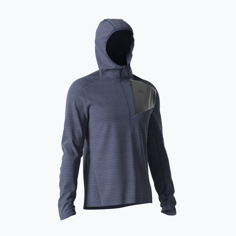 Pánská fleece mikina Salomon Outline FZ Hoodie tmavě modrá LC1712100 5