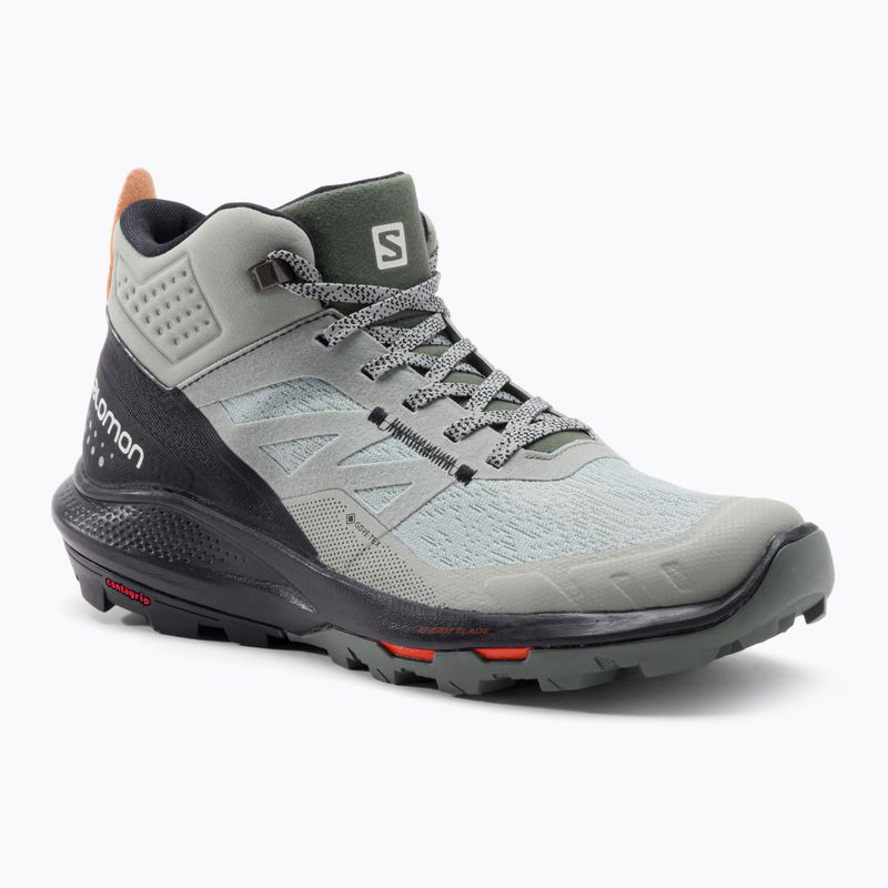 Pánské turistické boty Salomon Outpulse Mid Gore-Tex zeleno-černé L41588900
