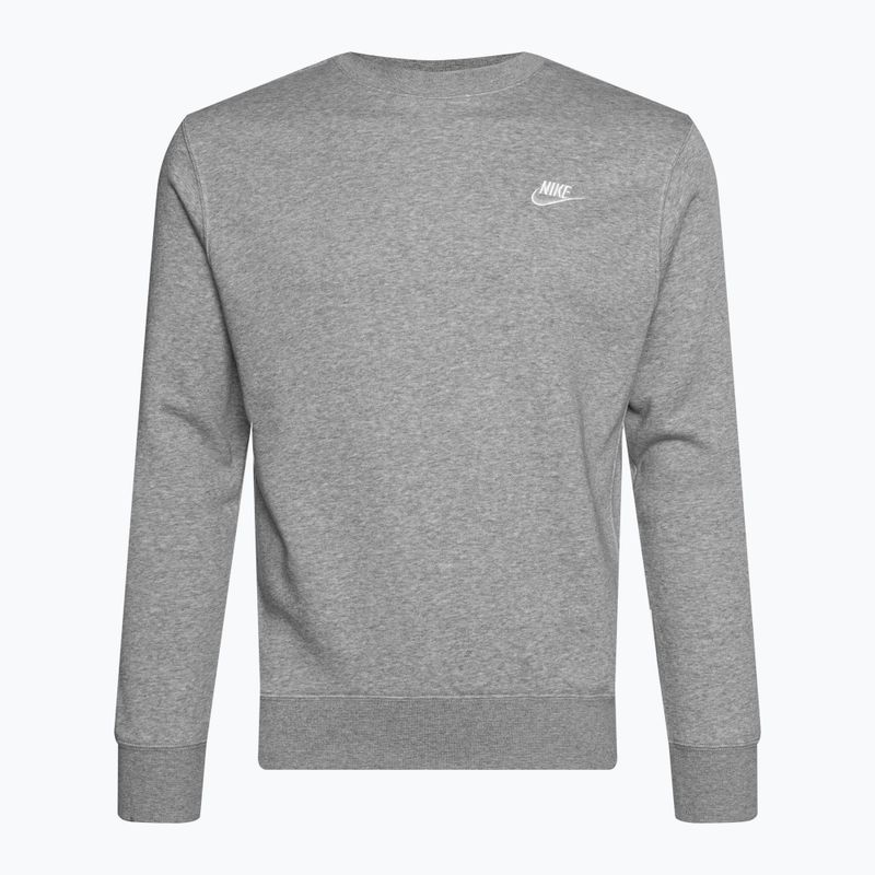 Pánská mikina Nike Sportswear Club Fleece Crew tmavě šedá vřes/bílá