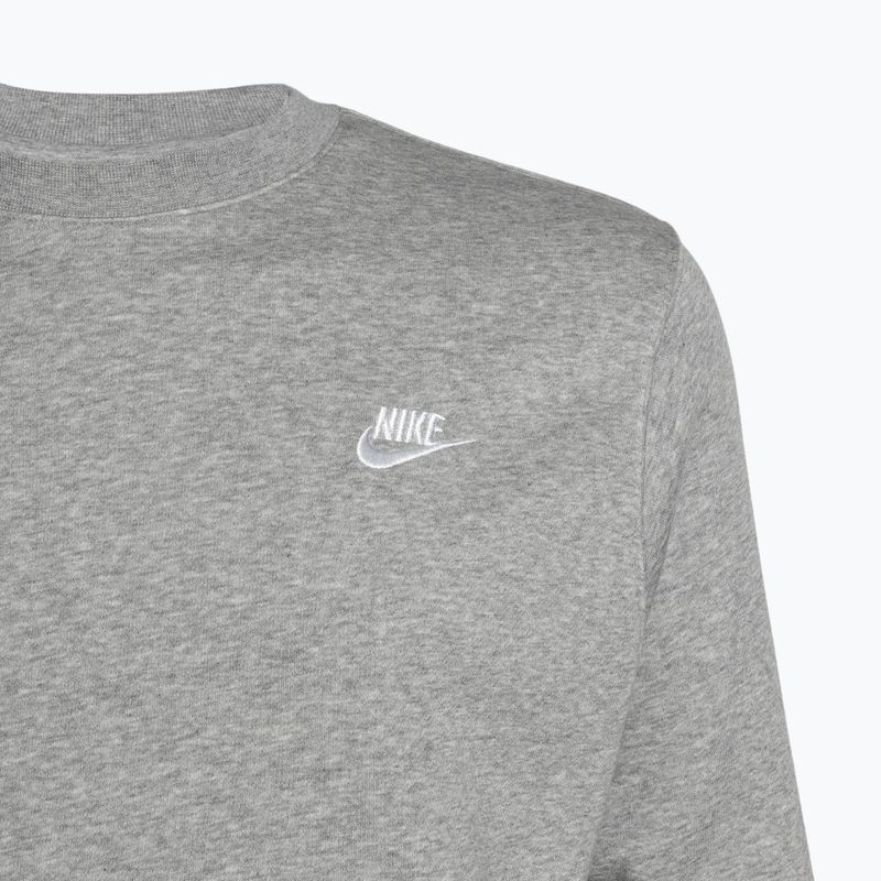 Pánská mikina Nike Sportswear Club Fleece Crew tmavě šedá vřes/bílá 3