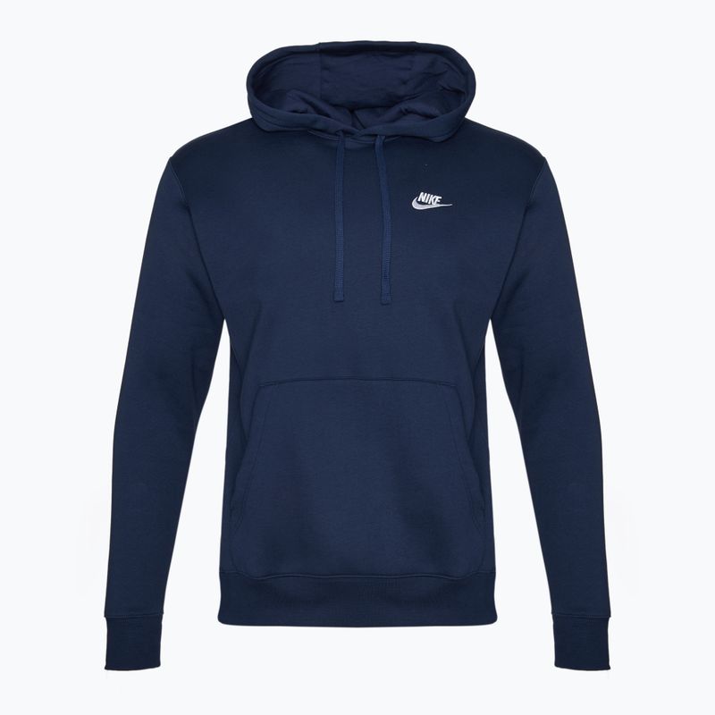 Pánská mikina  Nike Sportswear Club Fleece Hoodie midnight navy/midnight navy/white