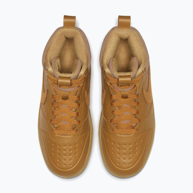 Dětské boty do vody Nike Court Borough Mid 2 Boot (Gs) wheat/gum med brown/wheat 3