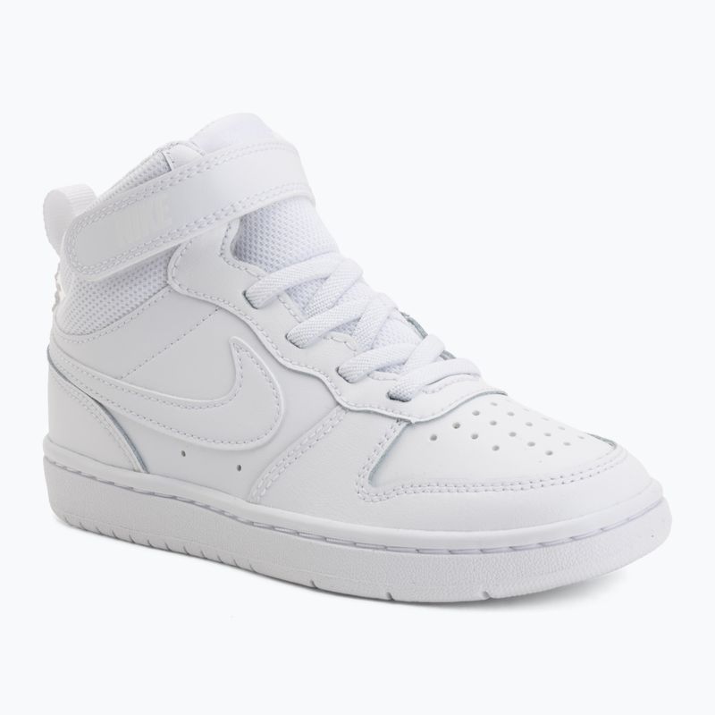 Dětské boty do vody Nike Court Borough Mid 2 white/white/white