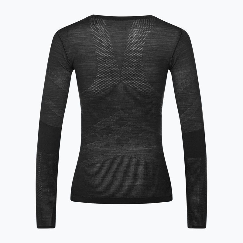 Dámská termoakční mikina Smartwool Intraknit Merino 200 Crew black/white 2