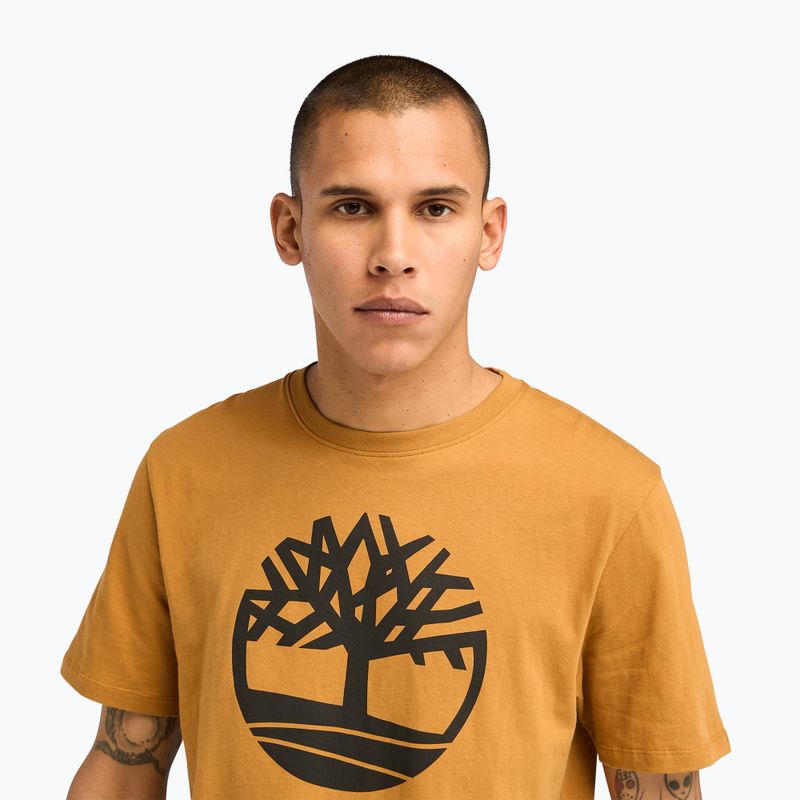 Pánské tričko  Timberland Kennebec Tree Logo wheat boot 4
