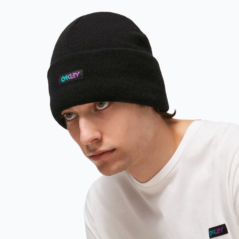 Zimní čepice Oakley B1B Gradient Patch Beanie blackout 4