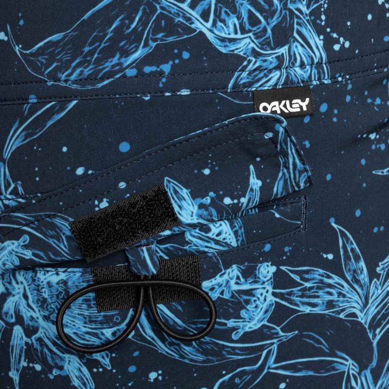 Pánské plavecké šortky Oakley Ohana Floral 20' modré FOA403022 8