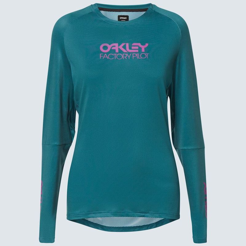 Oakley WMNS Factory Pilot LS dámský cyklistický dres zelený FOA500224