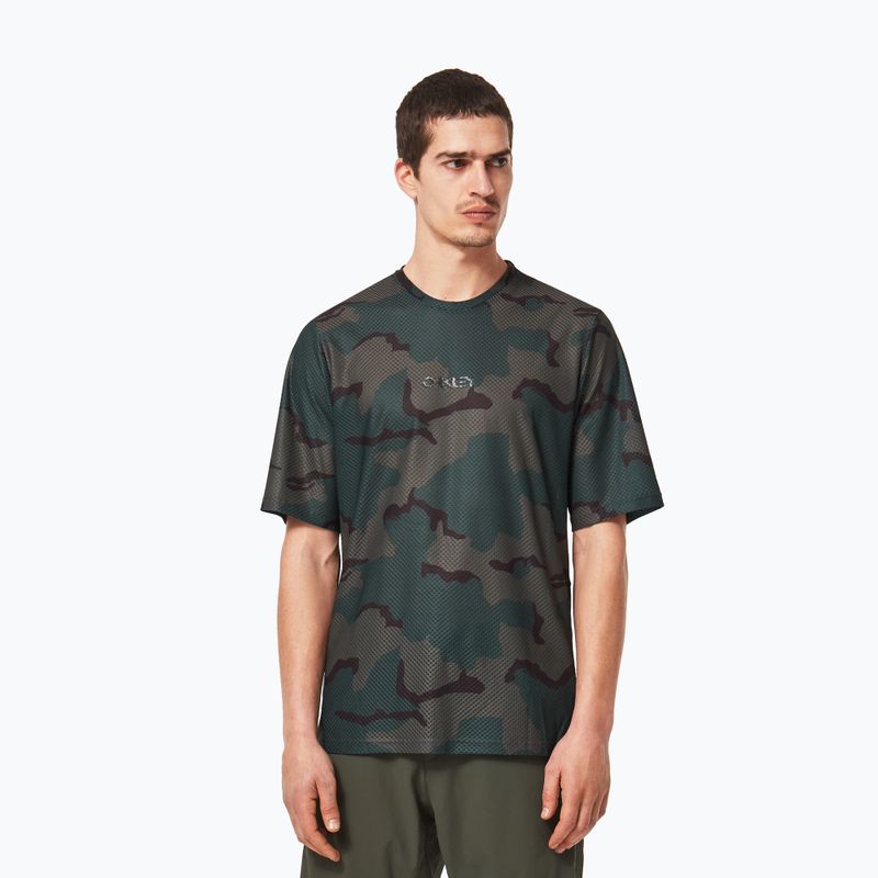 Pánský cyklistický dres Oakley Ride Free SS zelená FOA403780