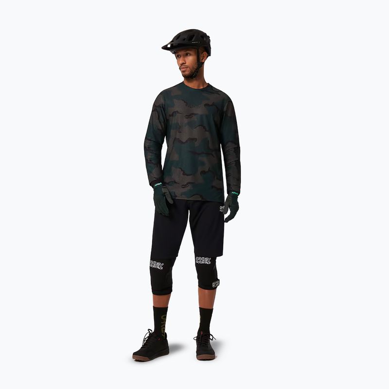 Pánský cyklistický dres Oakley Ride Free LS šedo-zelená FOA404505 2