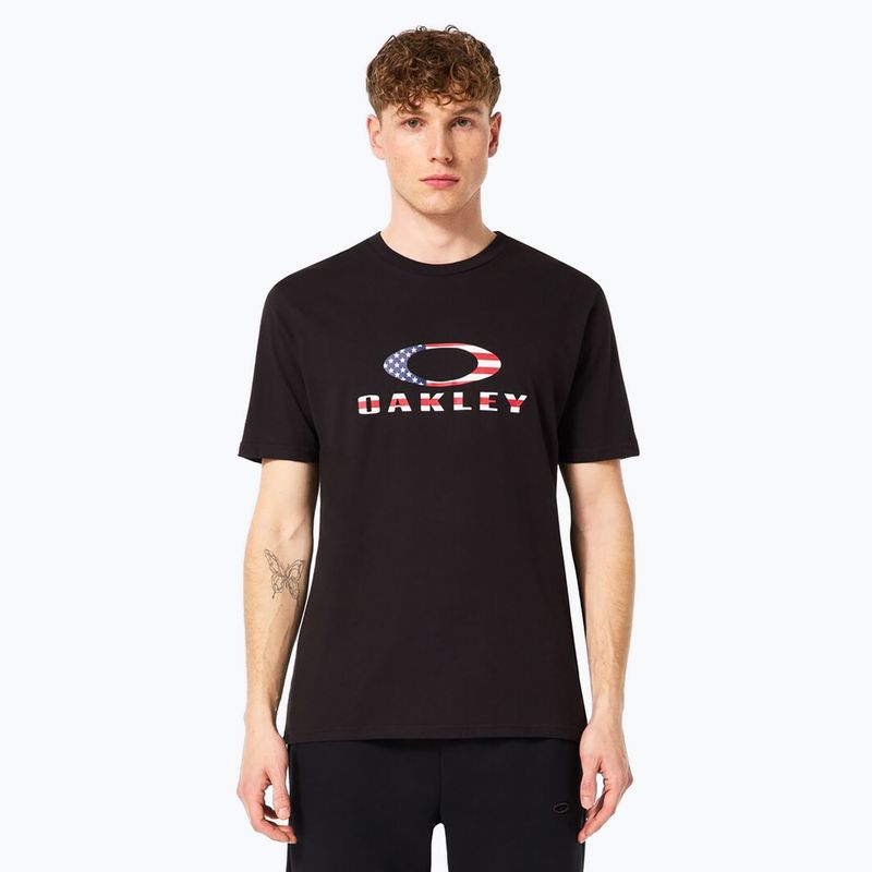 Pánské tričko Oakley O Bark 2.0 black/american flag