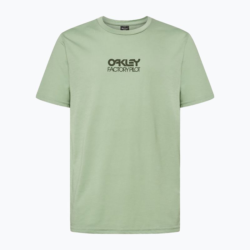 Pánské cyklistické tričko Oakley Factory Pilot Ss Tee green FOA404507
