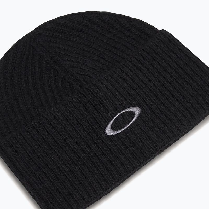 Zimní čepice Oakley Ellipse Ribbed Beanie blackout 3