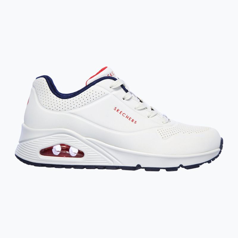 Dámské boty SKECHERS Uno Stand On Air white durabuck/navy/red trim/mesh 2