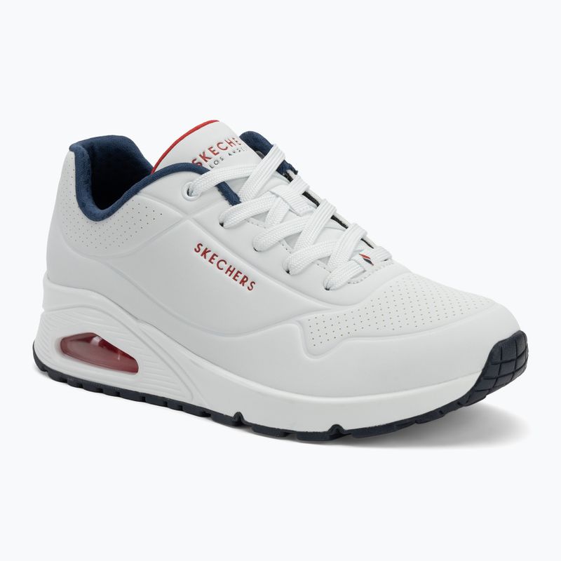 Dámské boty SKECHERS Uno Stand On Air white durabuck/navy/red trim/mesh