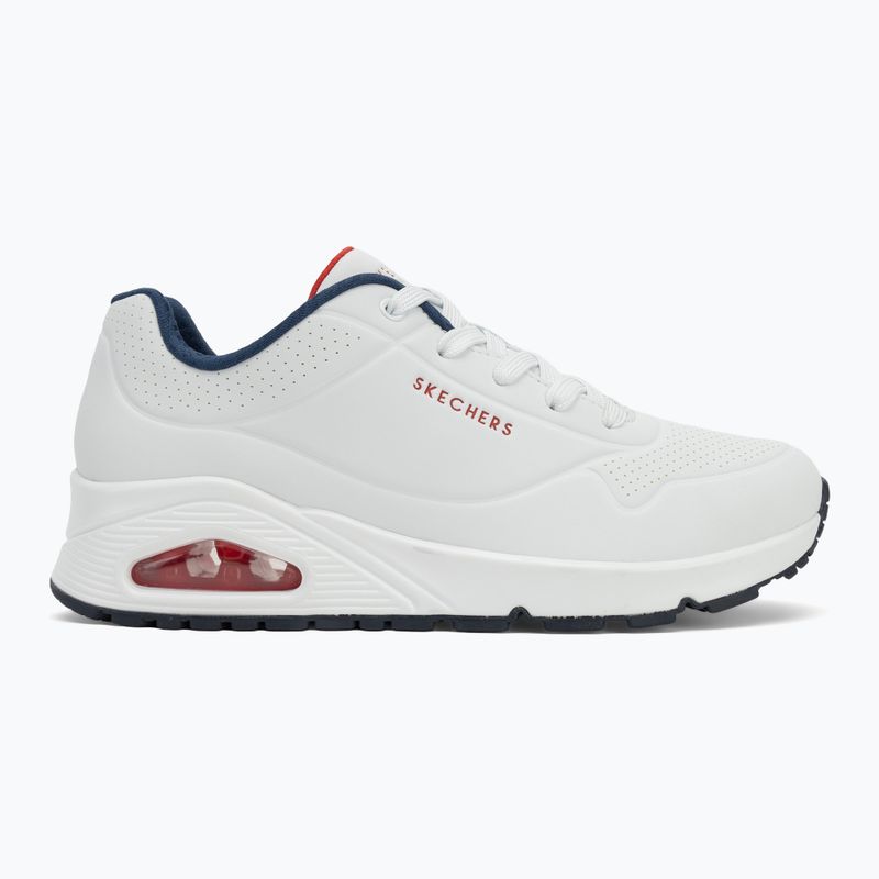Dámské boty SKECHERS Uno Stand On Air white durabuck/navy/red trim/mesh 2