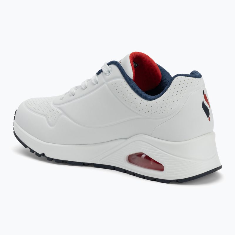Dámské boty SKECHERS Uno Stand On Air white durabuck/navy/red trim/mesh 3