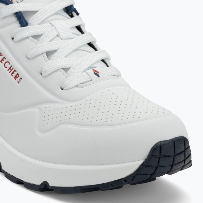 Dámské boty SKECHERS Uno Stand On Air white durabuck/navy/red trim/mesh 7