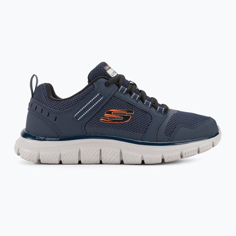 SKECHERS Track Knockhill pánské tréninkové boty navy/orange 2