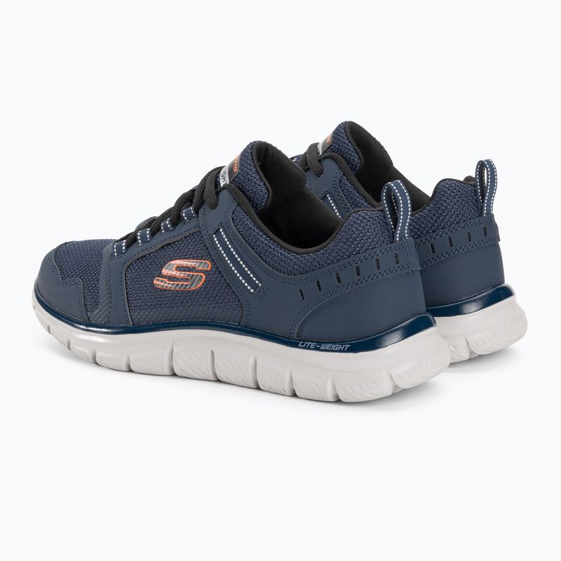 SKECHERS Track Knockhill pánské tréninkové boty navy/orange 4