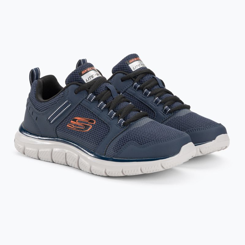 SKECHERS Track Knockhill pánské tréninkové boty navy/orange 5