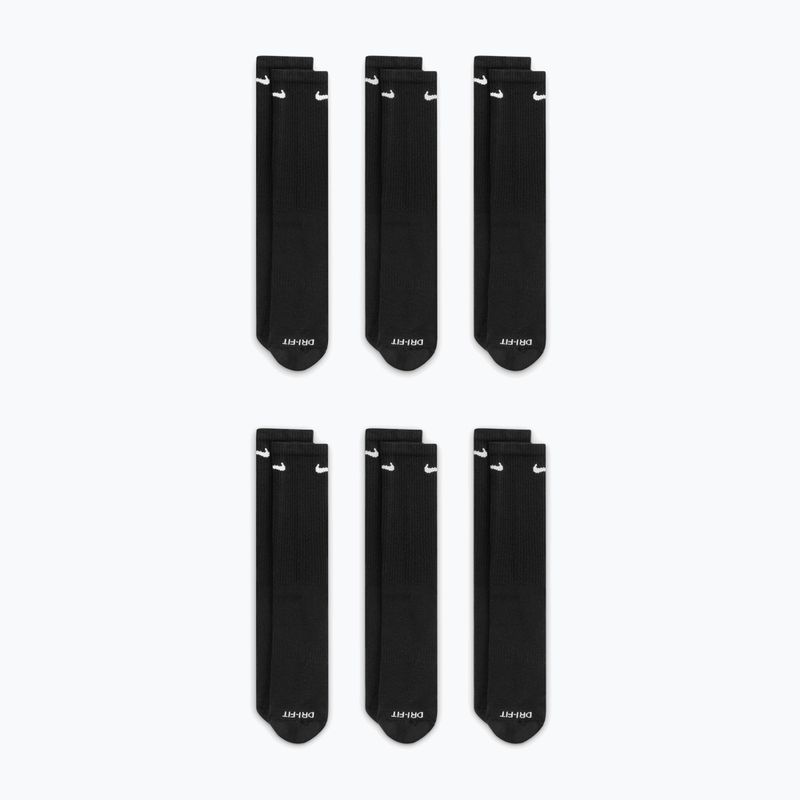 Pánské ponožky Nike Everyday Plus Cushioned Crew 6 párů black/white 3