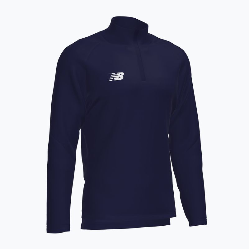 Dětská fotbalová mikina New Balance Training 1/4 Zip Knitted tmavě modrá NBEJT9035