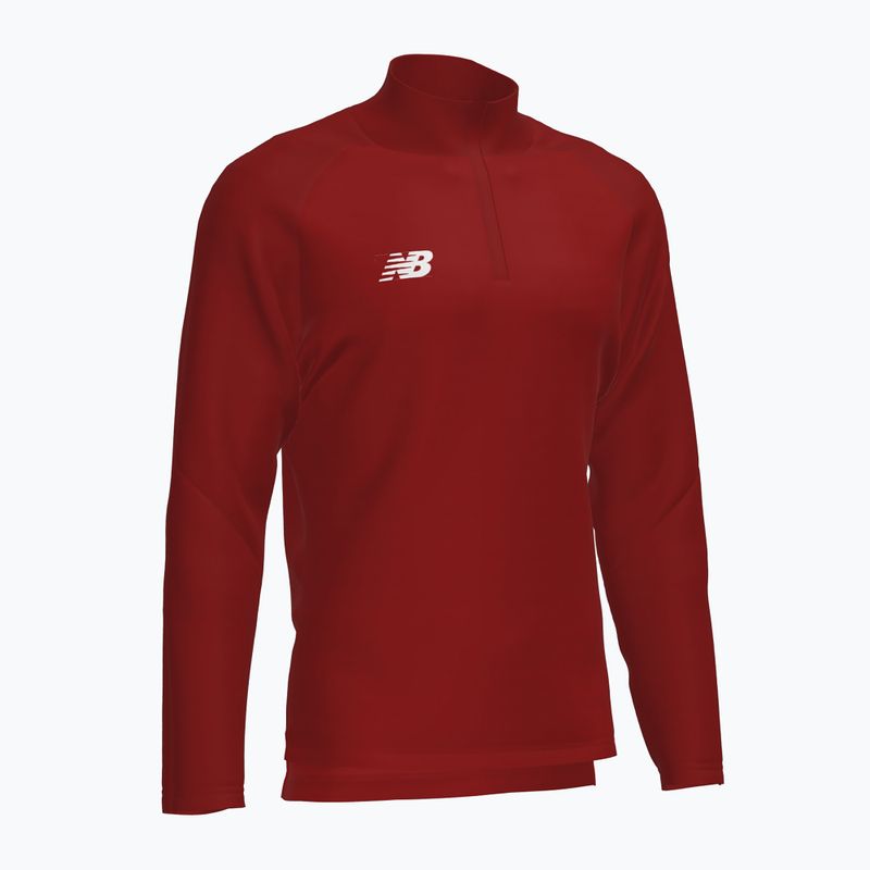 Dětská fotbalová mikina New Balance Training 1/4 Zip Knitted bordó NBEJT9035