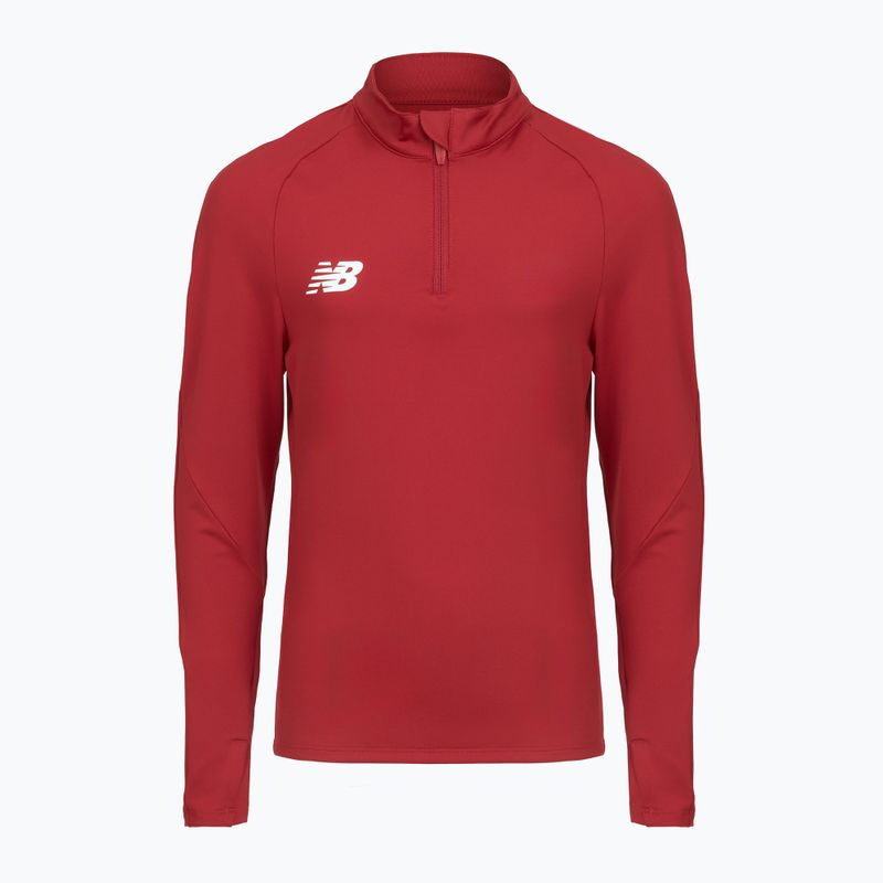 Dětská fotbalová mikina New Balance Training 1/4 Zip Knitted bordó NBEJT9035