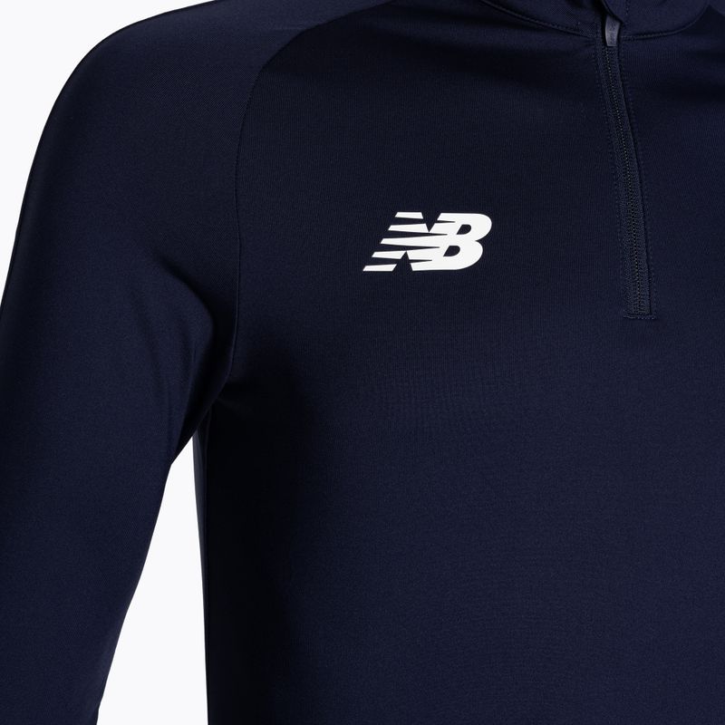 Pánská fotbalová mikina New Balance Training 1/4 Zip Knitted tmavě modrá NBEMT9035 3