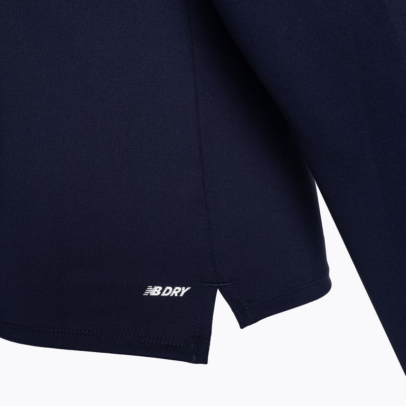 Pánská fotbalová mikina New Balance Training 1/4 Zip Knitted tmavě modrá NBEMT9035 4