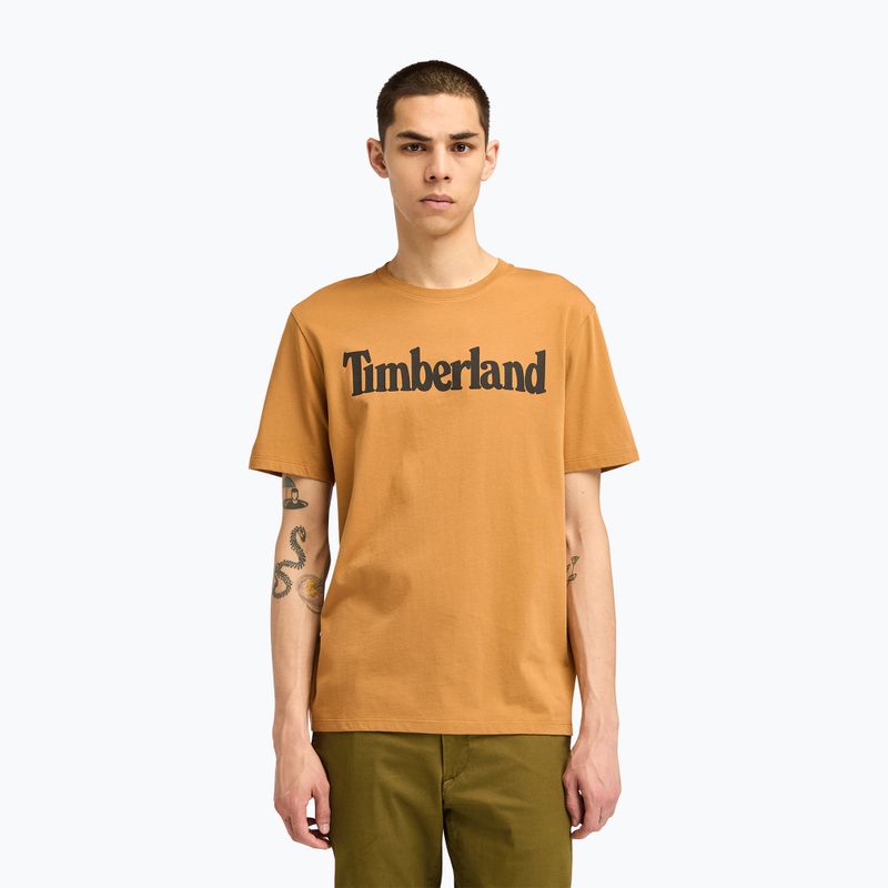 Pánské tričko  Timberland Tfo Wordmark Logo wheat boot