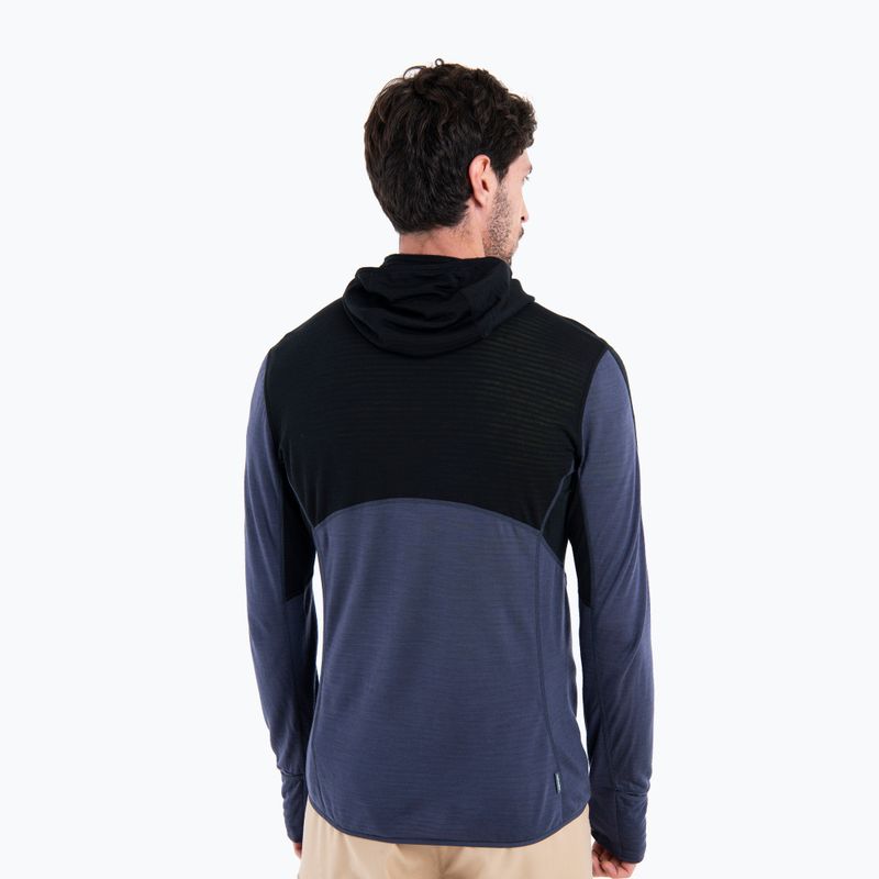 Pánská trekingová mikina icebreaker Merino 200 Realfleece™ Descender black/graphite/cb 3