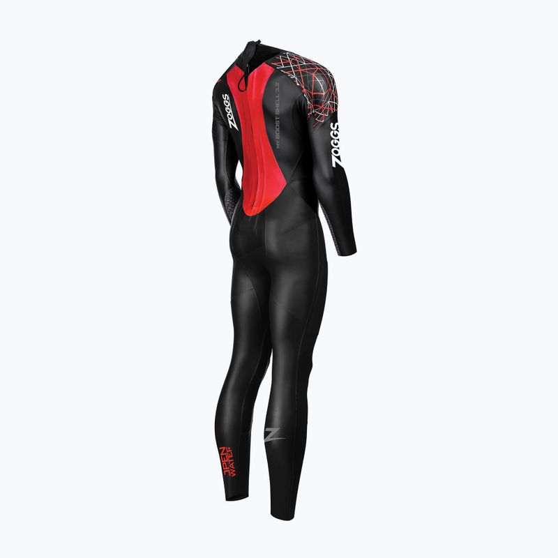 Dámský plavecký neopren Zoggs Ow Myboost Shell Fs 3.2 mm black/red 2