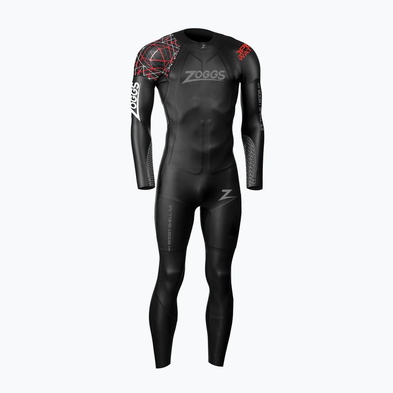 Pánský plavecký neopren Zoggs Ow Myboost Shell Fs 3.2 mm black/red