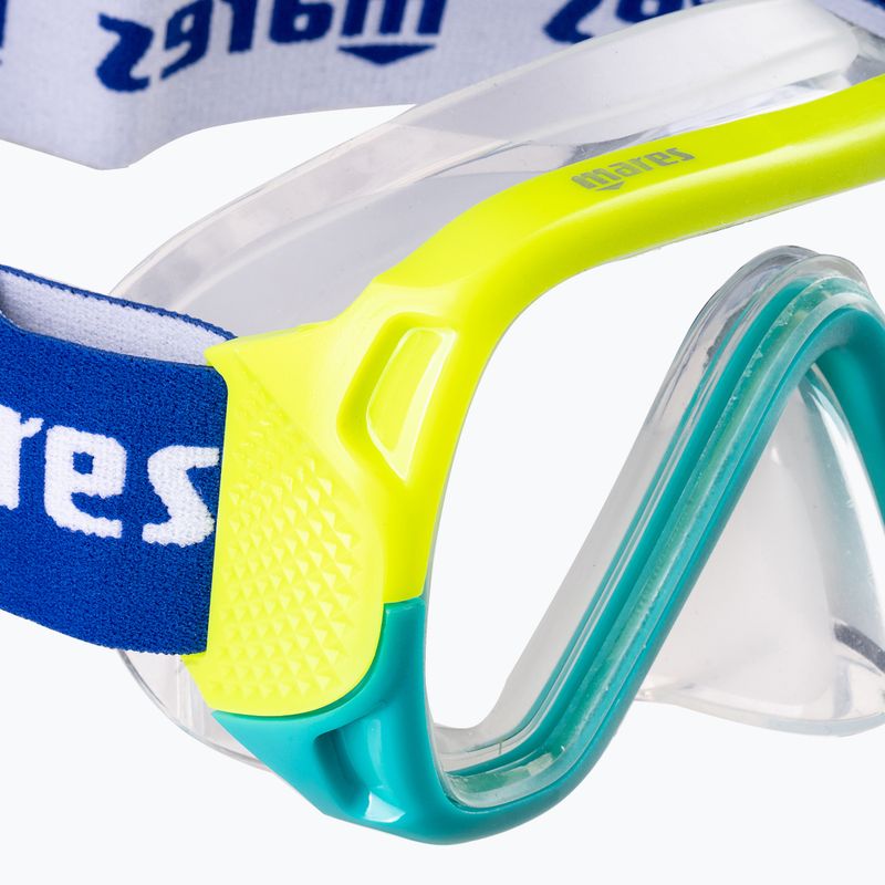 Dětská šnorchlovací sada  Mares Combo Keewee Junior yellow/auqa/clear 4