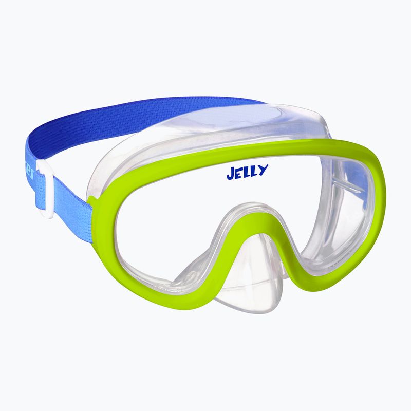 Dětská šnorchlovací sada  Mares Combo Jelly lime/blue/clear 2