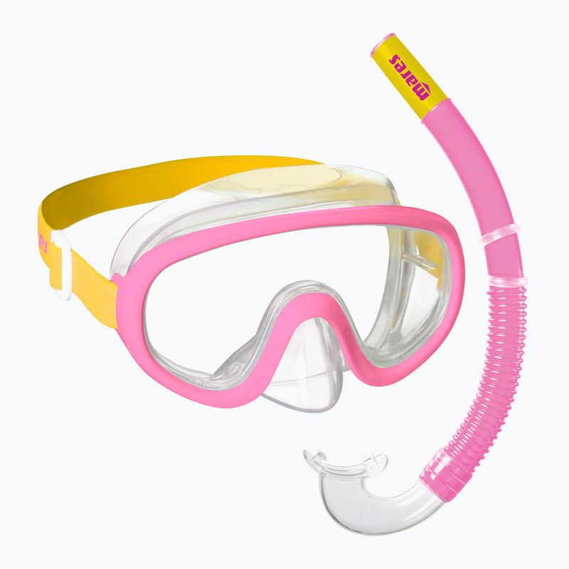 Dětská šnorchlovací sada (4-7 let)  Mares Combo Jelly pink/yellow/clear
